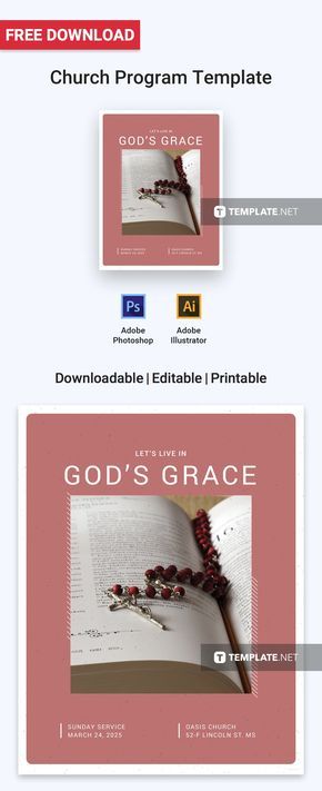 Download Free Church Program Template for Personal & Business use Professionally Designed Free Program Templates. Downloadable, editable, printable, share digitally for business & personal use. Available in Microsoft Word (.doc), Publisher, Apple Pages, Adobe Photoshop (PSD), InDesign, Illustrator.  #FreeProgramdesigns #FreeTemplates #Freedesigns #Programdesigns #freeProgramtemplates #AdobeIllustrator  #AdobePhotoshop #InDesign #MicrosoftWord #Publisher Church Announcements, Printable Programs, Open Bible, Microsoft Publisher, Personal Business, Event Program, Church Events, Postcard Template, Program Template