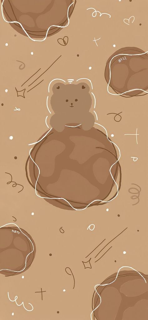 Cute Brown Bear Aesthetic Wallpaper, Brown Cat Wallpaper Cartoon, Aesthetic Brown Bear Wallpaper, Cute Brown Wallpaper Iphone, Bear Brown Wallpaper, Wallpaper Backgrounds Aesthetic Brown, Simple Brown Wallpaper, Brown Bear Aesthetic Wallpaper, Aesthetic Brown Wallpaper Iphone