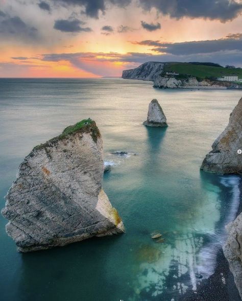 Isle of Wight on Instagram: “Other than the Needles, these rocks in Freshwater Bay are probably the most photographed on the Island and each is just as beautiful and…” Beach Hut, Isle Of Wight, Sandy Beaches, Fresh Water, On Instagram, Instagram