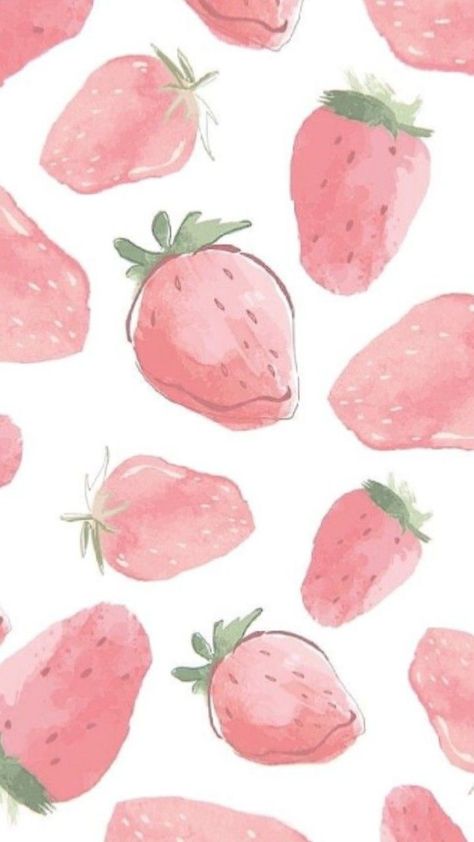 strawberry wallpaper Summer Widgets, Strawberry Wallpaper, Ombre Wallpaper Iphone, Pink Wallpaper Ipad, Coquette Wallpaper, Strawberry Art, Pink Wallpapers, Cute Summer Wallpapers, Pink Wallpaper Backgrounds