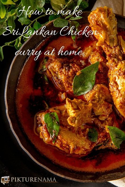 How to make Sri Lankan Chicken Curry ? #recipe #foodblog #pikturenama #Srilanka #chicken #chickenrecipes #foodphotography #darkandmoody Sri Lankan Chicken, Sri Lankan Chicken Curry, Chicken Curry With Coconut Milk, Chicken Indian, Sri Lankan Curry, Curry With Coconut Milk, Dry Curry, Curry Indian, Chicken Curry Recipe