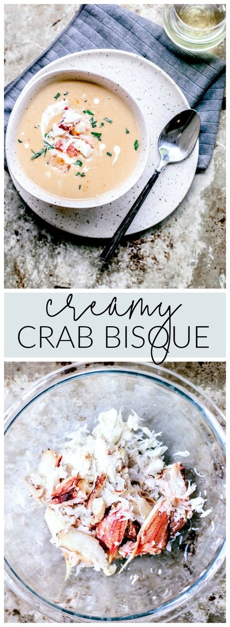 Easy Crab Soup, Seafood Bisque Recipe Easy, Seafood Bisque Recipe, Seafood Tacos, Crab Bisque, Seafood Bisque, Creamy Crab, Crab Soup, Bisque Recipe