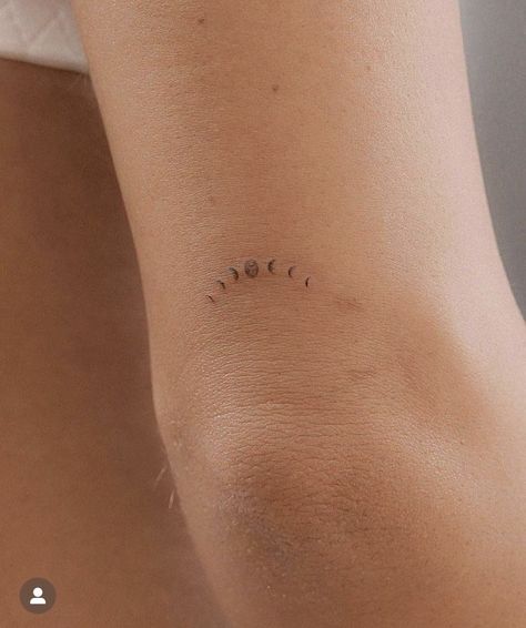 Less Human More Being Tattoo, Micro Moon Phase Tattoo, Mini Moon Phase Tattoo, Hidden Moon Tattoo, Tattoos Inspo Aesthetic, Micro Arm Tattoo, Cool Tattoo Locations For Women, Moon Phases Tattoo Placement, I Matter Tattoo Ideas