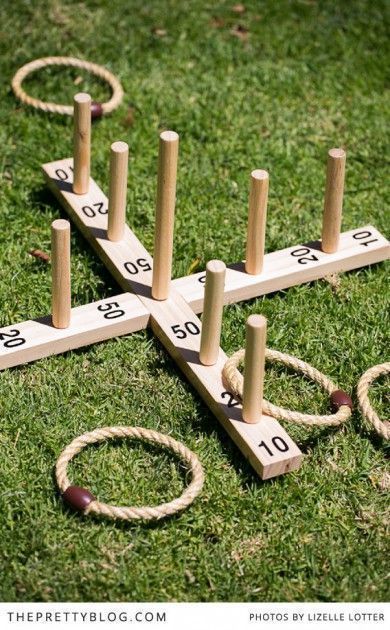 Diy Yard Games, Wood Games, Small Woodworking Projects, Ring Toss, Work Diy, Woodworking Projects That Sell, Yard Games, Diy Holz, Backyard Games