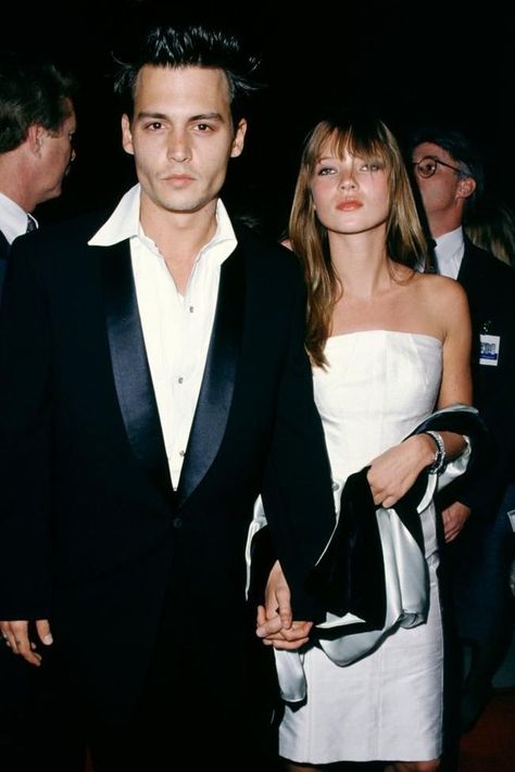 Kate Moss is due to testify for Johnny Depp this week and open the lid on their wild, debauched and sometimes raucous relationship. Kate Moss And Johnny Depp, Johnny Depp And Kate Moss, 90s Couples, Fashion 90s Style, Fashion 90s, 90s Style, Kate Moss, Johnny Depp, 90s Fashion