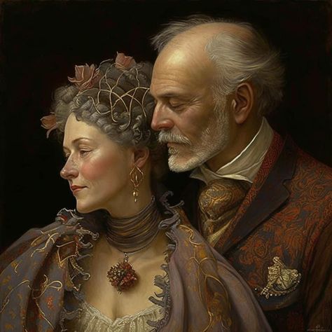 Royal Portraits Painting Couple, Royal Portraits Painting, Victorian Couple, Fantasy Couples, Couple Painting, Fantasy Portraits, Magical Art, Romantic Art, Portrait Gallery