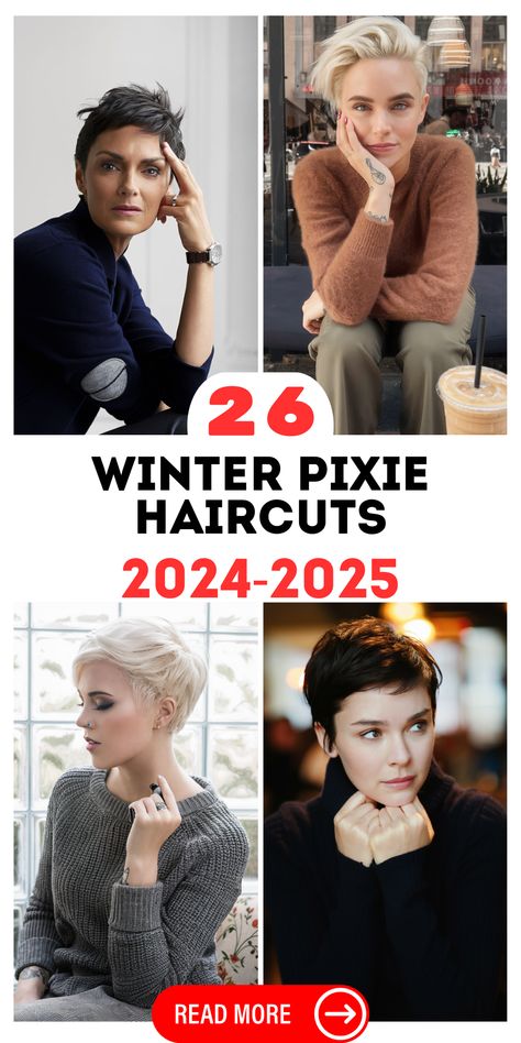 26 Winter Pixie Haircuts for 2024-2025 - Stylish Ideas & Trendy Pixie Mushroom Haircut, New Pixie Cuts For 2024, 2025 Pixie Cut, Trendy Pixie Haircut 2024, Dark Blonde Pixie Haircut, Womens Pixie Haircut, Pixie Cut Outfits, "bixie" Haircut 2024, Modern Pixie Haircut