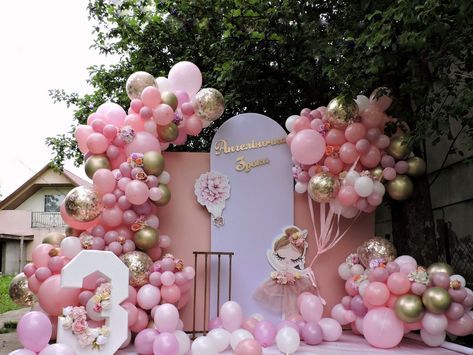 Ballerina Balloon Garland, Ballet Balloon Garland, 1st Birthday Stage Decorations Girl, First Birthday Balloon Swan Theme, Ballerina Birthday Backdrop, Ballerina Garland, Fairytale Decor, School Interior, Ballerina Birthday