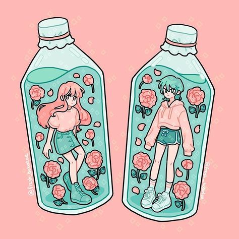 All bottled up! Next I think I’ll do a strawberry milk themed drawing😌 Fresh_bobatae Art, Arte Do Kawaii, Desain Quilling, Posca Art, Stickers Kawaii, Japon Illustration, Cute Kawaii Drawings, Arte Sketchbook, Kawaii Wallpaper