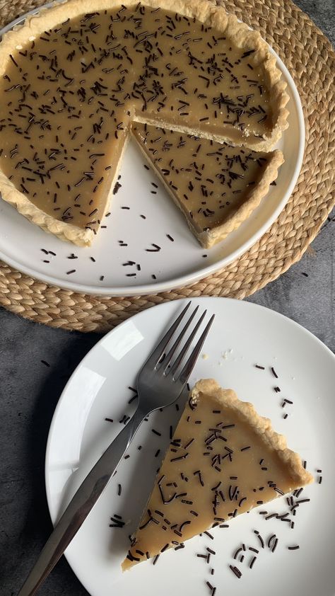 Butterscotch Tart, Fat Cow, Chocolate Sprinkles, Shortcrust Pastry, Baking Paper, Plain Flour, Love Cake, Hazelnut, Dark Chocolate