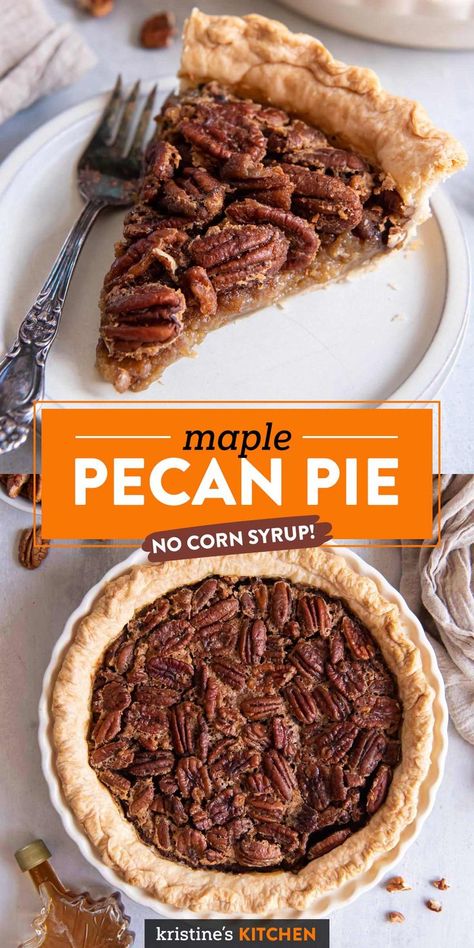 Pecan Pie Using Maple Syrup, Pioneer Pecan Pie (no Corn Syrup!), Pecan Pie Made With Maple Syrup, Pecan Pie Maple Syrup, Maple Syrup Pecan Pie, Maple Syrup Pecan Pie Recipe, Pecan Pie No Corn Syrup Easy, Pecan Pie With Maple Syrup, Pecan Pie Recipe Maple Syrup