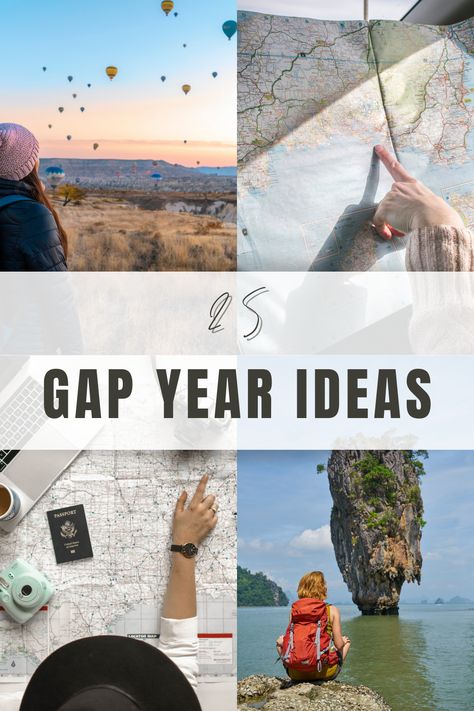 GAP YEAR ideas, girls who travel, maps of the world Year Of Travel, Gap Year Ideas Bucket Lists, Travel Gap Year, Gap Year Aesthetic, Gap Year Bucket List, Sabbatical Planning, Gap Year Ideas, Gap Year Plan, Career Break