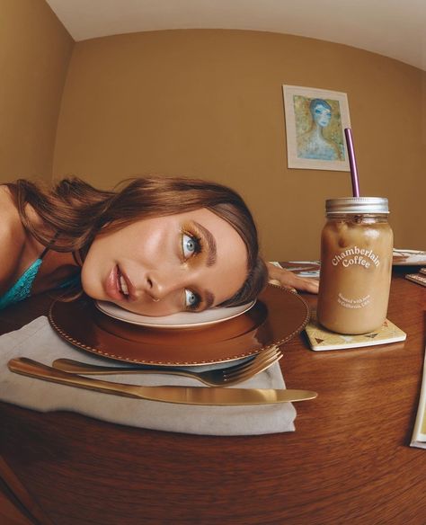 Modern Photoshoot, Fisheye Photography, Chamberlain Coffee, Coffee Shot, National Coffee Day, Coffee Day, Holiday Campaign, Photographie Portrait Inspiration, Photographie Inspo