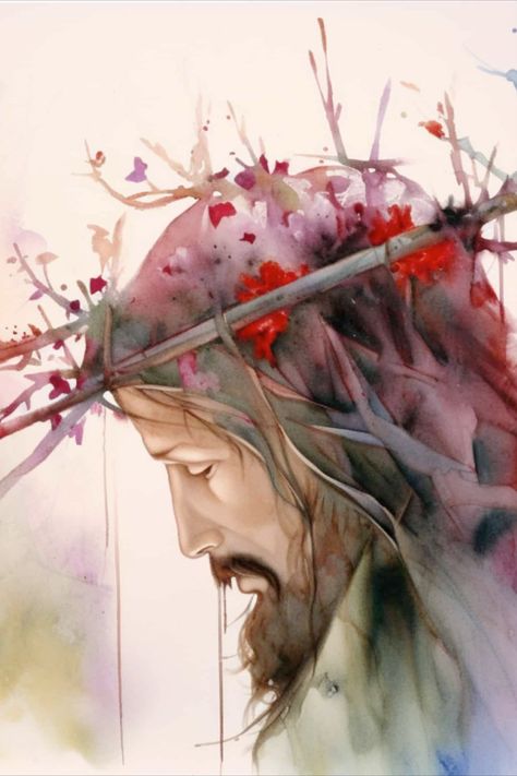 Jesus carrying the cross, representing Lent and Jesus' sacrifice on the cross. Lent Season Images, Holy Week Images, Good Friday Bible Verses, Lent Season, Fasting And Prayer, Prophetic Painting, Lent Prayers, Lenten Season, Drawing Pictures