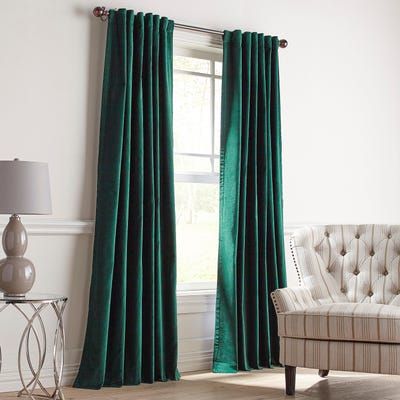 Blue Velvet Curtains, French Country Living Room, Living Room Decor Curtains, Green Curtains, Curtains Living, Custom Drapes, Country Living Room, Living Room Windows, Velvet Curtains