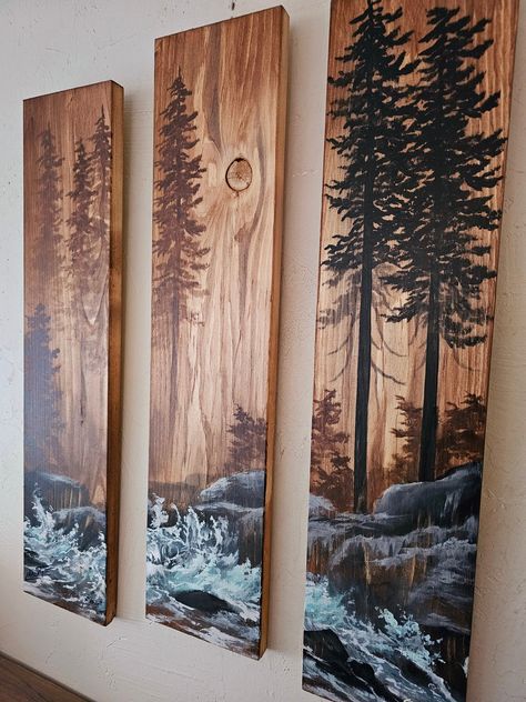 Woodwork Gift Ideas, Wood Burning Gift Ideas, Art On Wood Painting, Art On Wooden Board, Wood Painting Ideas, Pop Up Vendor, Pop Up Vendor Booth, Vendor Booth Ideas, Barn Wood Art