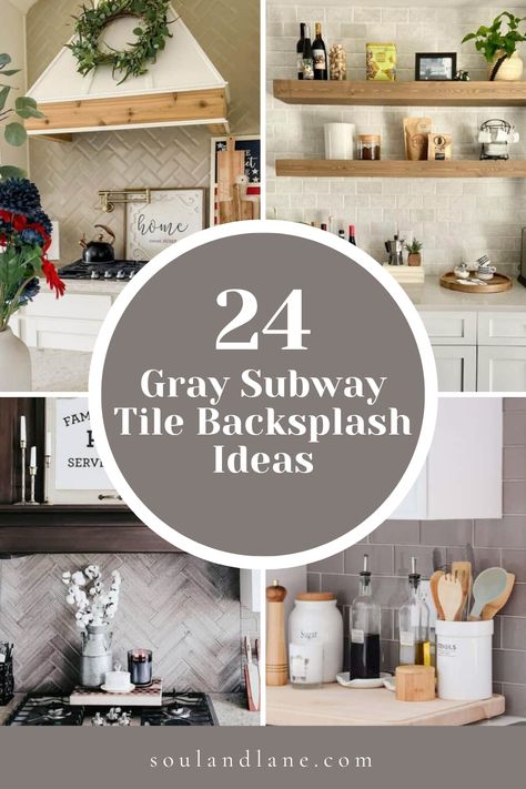 Transform your kitchen or bathroom with the understated elegance of a gray subway tile backsplash. This versatile color offers a contemporary twist on the classic subway tile design, providing a neutral backdrop that complements any decor style. Explore ideas for incorporating gray subway tiles to achieve a cohesive look, from light dove grays that brighten your space to deep charcoals that add dramatic flair. Dark Grey Subway Tile, Gray Subway Tiles, Herringbone Subway Tile Backsplash, Grey Subway Tile Kitchen, Subway Tile Backsplash Ideas, Gray Kitchen Backsplash, Gray Subway Tile, Gray Subway Tile Backsplash, Herringbone Subway Tile