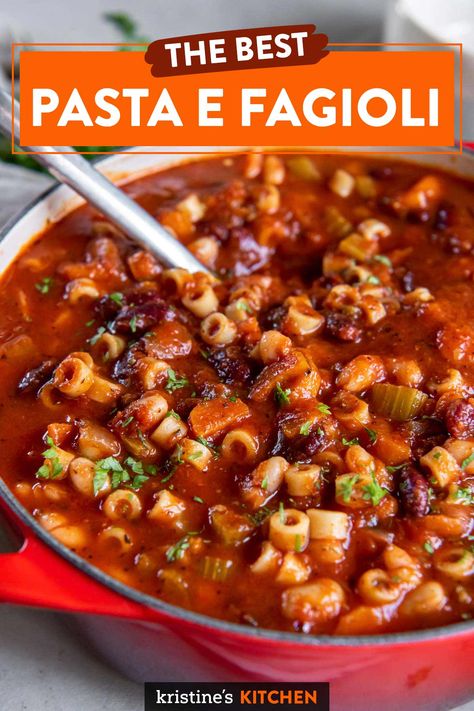 Easy Pasta Fagioli Recipe, Pasta E Fagioli Soup Vegetarian, Pasta Fajole Recipe, Vegetarian Pasta Fagioli Soup, Pasta Fagioli Authentic, Vegetarian Pasta Fagioli, Easy Healthy Soup Recipes, Panama Food, Hearty Vegetarian Soup