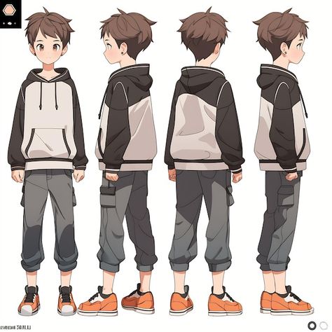 Character Turnaround Concept Art, Boy Character Design, Character Design Teen, Animation Pictures, Walking Animation, Low Poly Character, Character Turnaround, Cartoon Artwork, Boy Drawing