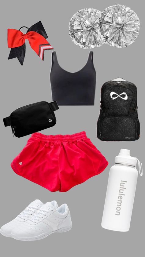 #cheer #cheerleding #cheergirl #cheerleadingoutfit eader Cheer Practice Outfits, Cheer Games, Cheer Bag, Soccer Bag, Cheer Practice, All Star Cheer, Cheer Outfits, Cheer Girl, Practice Outfits