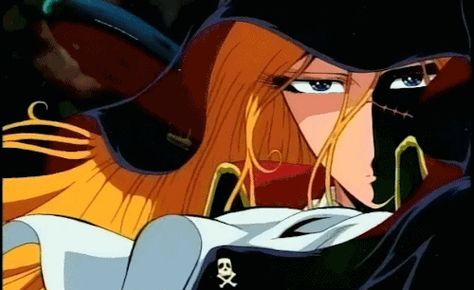 Queen Emeraldas, Harlock Space Pirate, Captain Harlock, Galaxy Express, Pirate Queen, Sea Of Stars, Lady Oscar, Space Pirate, 90s Anime