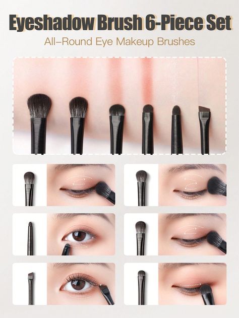 6 teiliges Lidschattenpinsel Set Black Friday Schwarz    Harz     Beauty Tools, size features are:Bust: ,Length: ,Sleeve Length: Makeup Brush Uses, Eyeliner Techniques, Cut Crease Eyeshadow, Eyeshadow Brush Set, Makeup Brush Kit, Makeup Mistakes, Eye Makeup Brushes, Top Makeup Products, Beauty Tricks