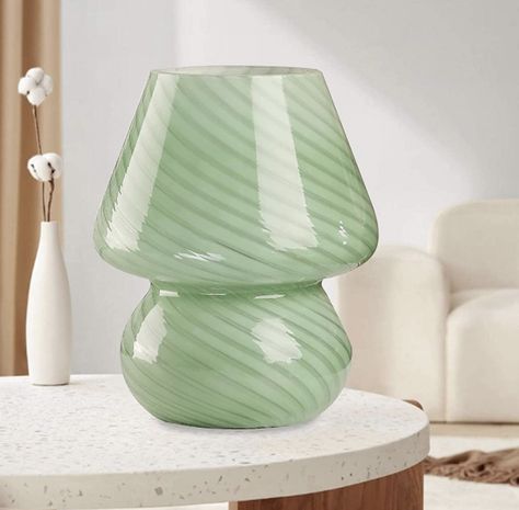 Light For Desk, Green Mushroom Lamp, Mushroom Lamp Amazon, Lamp Cute, Mushroom Lamp Vintage, Lamp Mushroom, Mushroom White Lamp, Desk Bedroom, Murano Mushroom Lamp