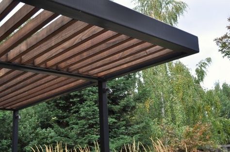 Black Metal Trellis - Foter Modern Pergola Designs, Steel Pergola, Modern Pergola, Metal Pergola, Pergola Attached To House, Pergola Design, Pergola Canopy, Wooden Pergola, Backyard Pergola