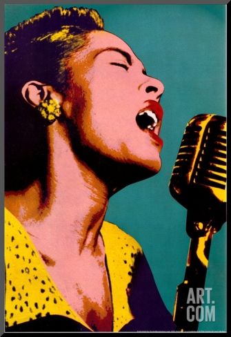 Billie Holiday Blue Pop Art Music Poster Mounted Print at Art.com Billy Holiday, Blues Music Poster, Arte Jazz, Richard Hamilton, Lady Sings The Blues, Jazz Poster, Jazz Art, Holiday Blues, Jasper Johns