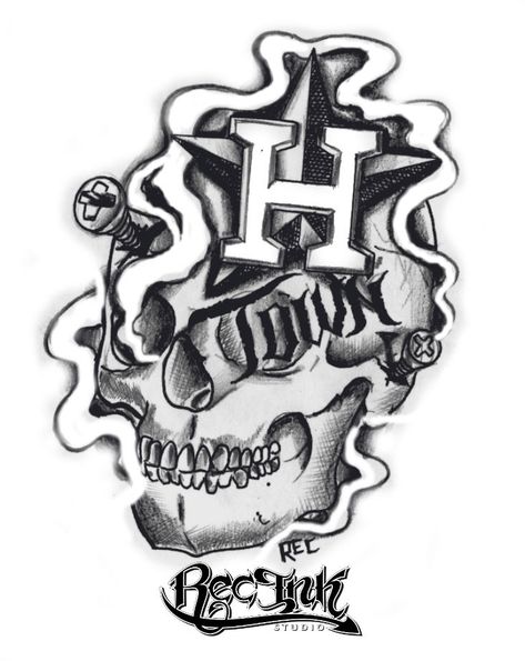 H Town Tattoo Ideas, H Town Tattoos, Dj Screw Tattoo, Houston Tattoos Ideas, Hood Tattoo Designs, Hustle Tattoo, Hood Tattoos, Houston Street Art, Dj Screw