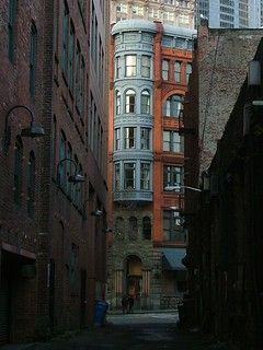 Seattle Loft Apartment, Pioneer Square Seattle, Writing Images, Ravenclaw Aesthetic, Evergreen State, Tall Buildings, Emerald City, Architecture Illustration, Seattle Washington