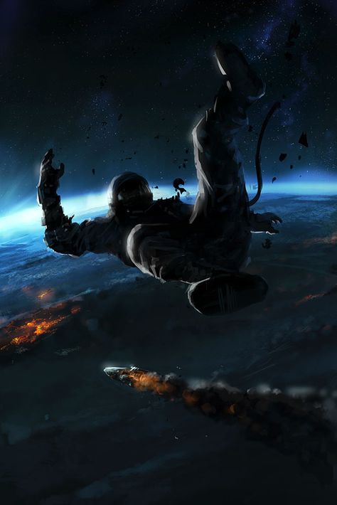 Fall by ~Morriperkele on deviantART Astronaut Wallpaper, Graphisches Design, Astronaut Art, Space Artwork, Space Pictures, Lost In Space, Space And Astronomy, Fantasy Landscape, In Space