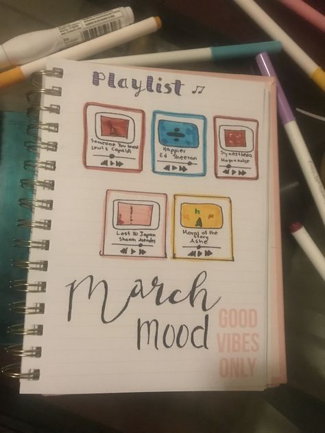 March Playlist, Happier Ed Sheeran, Beauty Hacks That Actually Work, March Bullet Journal, Journal Notes, Bullet Journal Notes, Fav Song, Bullet Journal Ideas, List Design