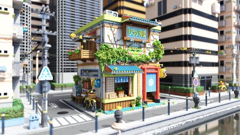 Town Reference, Voxel Games, Ninjago City, Voxel Art, Minecraft Inspiration, Art Games, City Scape, Pixel Art Games, Animation Art Character Design