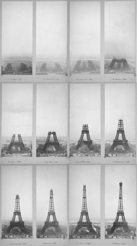 #SMO1, #SMO3, #SMO4. Building the Eiffel Tower (vertical). Henry Guttman, 1889. http://mashable.com/2015/10/14/building-eiffel-tower Italian Coast, Paris Dream, Paris Vibes, Parisian Life, Living In Paris, Dream City, The Eiffel Tower, Oui Oui, Room Posters