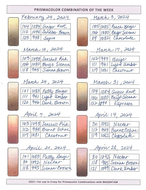 Prismacolor Color Combinations Chart, Prismacolor Combinations, Prismacolor Combos, Blending Colored Pencils, Copic Pens, Color Shading, Colored Pencil Tutorial, Color Catalog, Coloring Tips