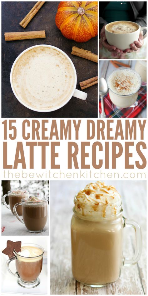 15 latte recipes just in time for fall. There's a latte recipe for everyone in this post from traditional to caramel latte, even one that has sweet potato! Ninja Coffee Bar Recipes, Nespresso Recipes, Ninja Coffee Bar, Ninja Coffee, Caramel Latte, Copycat Restaurant Recipes, Espresso Drinks, Coffee Drink Recipes, Latte Recipe