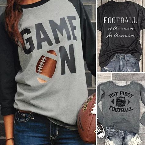 * Hopeful & fingers crossed for the fun of Superbowl 2019!! Football Women, Coaches Wife, Football Shirt Designs, Casual Blouses, Football Mom Shirts, Team Mom, Fingers Crossed, Spirit Shirts, Vinyl Ideas