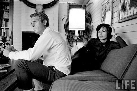 Steve McQueen & wife Neile Adams Steve Mcqueen Wife, Neile Adams, Life Magazine Photos, Black And White Google, Magazine Photos, Steve Mc, Mc Queen, Steve Mcqueen, Life Magazine