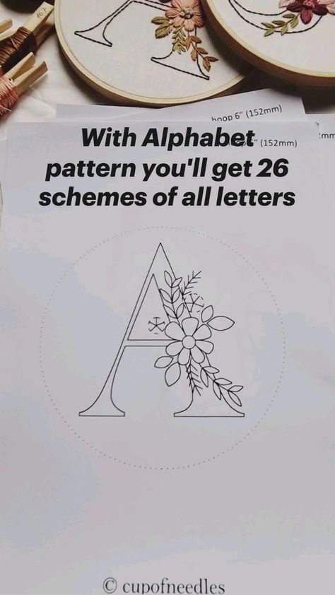 Hand Embroidery Alphabet, Stain Stitch, Hand Embroidery Letters, ميدالية مفاتيح, Embroidery Hoop Art Diy, Basic Hand Embroidery Stitches, Pola Manik, Alfabet Letters, All Letters