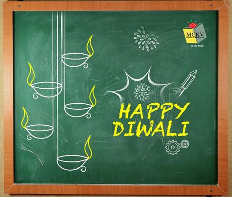 May this diwali be full of lights, crackers, joy and prosperity! #MCKV wishes everyone a cheerful Diwali! Diwali Blackboard Decoration, Diwali Black Board Decoration, Palak Agarwal, Deepavali Drawing, Diy Paper Lanterns Wedding, Class Board Decoration, School Chalkboard Art, Blackboard Drawing, Diwali Drawing