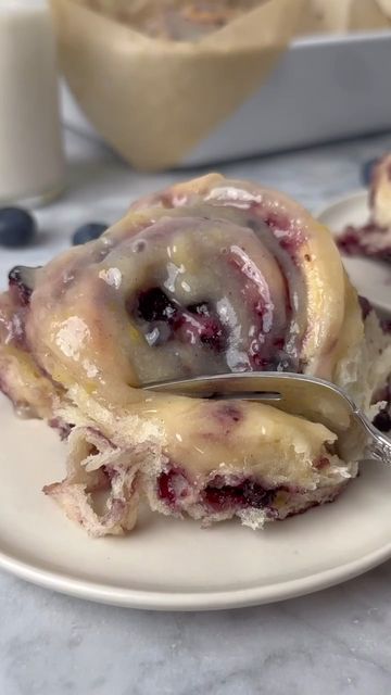 Britt Berlin, Michael Reynolds, Blueberry Sweet Rolls, Blueberry Cinnamon Rolls, Small Batch Baking, Frosting Colors, Breakfast Goodies, Blueberry Lemon Cake, Blueberry Jam