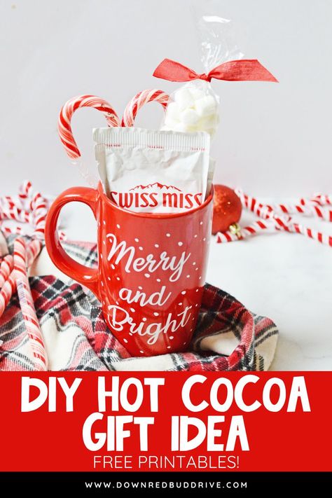 Diy Hot Cocoa Gift, Cocoa Gift Basket, Hot Cocoa Gift Ideas, Christmas Hot Chocolate Gifts, Gift Diy Christmas, Gift Basket Diy, Diy Hot Cocoa, Hot Cocoa Gift, Diy Hot Chocolate