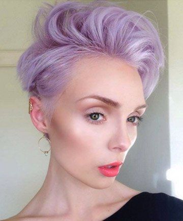 Short Lavender Hair, Lavender Hair Colors, Hair Color Options, Lilac Hair, Different Hair Colors, Short Hair Trends, Lavender Hair, Hair Color Purple, Hair Color Pink