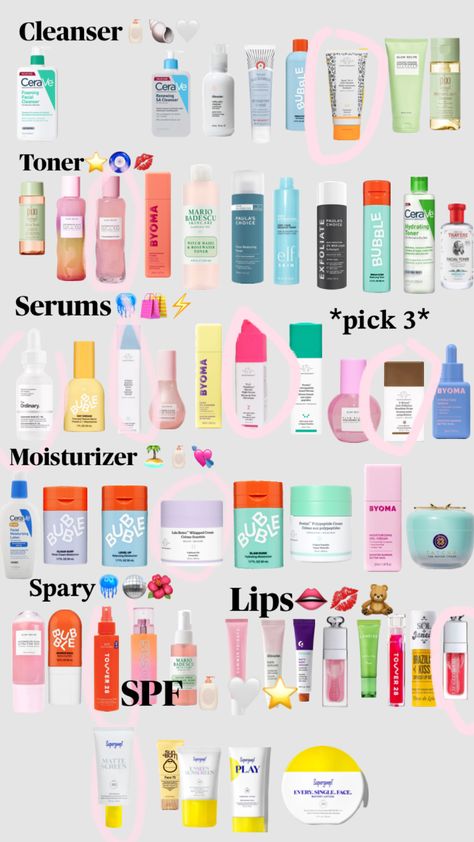 #preppy #beauty #skincare Middle School Hacks, Makeup Bag Essentials, Sephora Skin Care, Hydrating Toner, Skin Care Items, Body Care Routine, Makeup Items, Diy Skin, Diy Skin Care