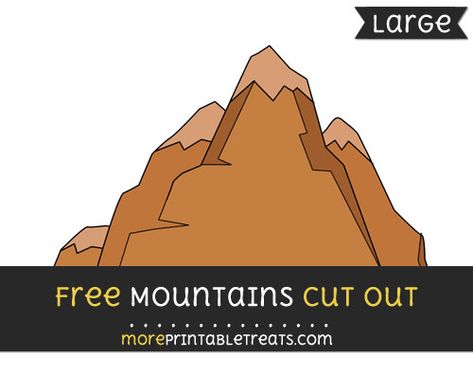 Free Mountains Cut Out - Large size printable Free Mountain Printables, Mountain Templates Free Printable, Mountain Printable, Mountain Hat, Hat Template, Border Templates, Store Window Display, Computer Paper, Store Window