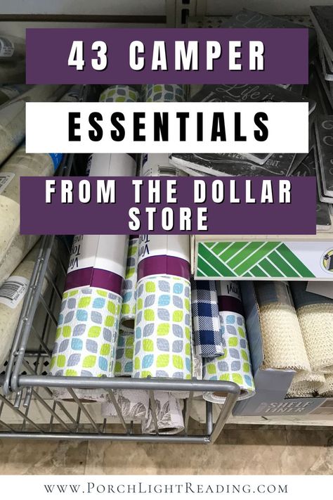 Pop Up Camper Essentials List, How To Stock Your Camper, Rv Essentials Travel Trailers, Diy Camper Decor Dollar Stores, Diy Camper Accessories, Camper Supplies List, Camper Cleaning Hacks, Pop Up Camper Essentials, Decorate Camper Travel Trailers