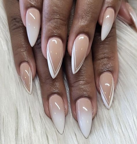 Pointy Nails, Nude Nail, Stiletto Nails Designs, Nail Swag, Trendy Nail Design, Bridal Nails, Nail Arts, Perfect Nails, Stiletto Nails