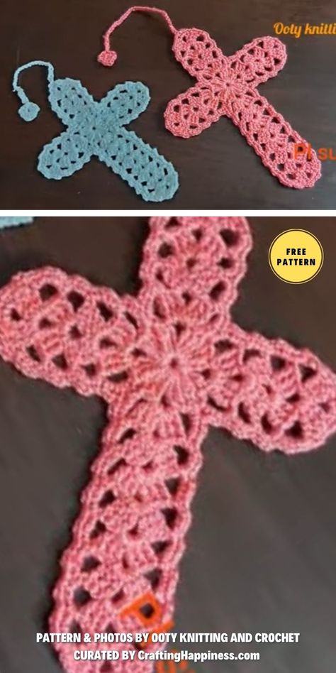 Discover the best crochet Easter cross patterns for beginner to advanced crocheters curated by Crafting Happiness. Crochet Christian Bookmarks, Crocheted Crosses Free Pattern, Crochet Cross Pattern Free Easy, Free Crochet Cross Bookmark Free Pattern, Crochet Cross Applique, Cross Bookmark Crochet, Crocheted Cross Bookmarks Free Pattern, Cross Bookmarks Crochet Free Pattern, Free Crochet Cross Patterns