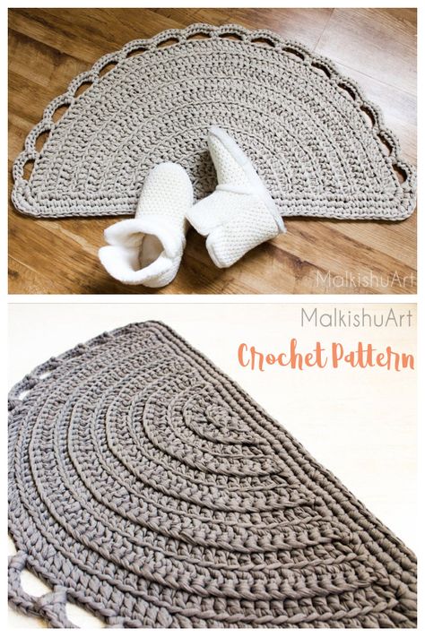 Half Moon Rug Crochet Pattern Half Moon Rug Crochet Pattern, Crochet Bath Mat Free Pattern, Half Moon Rug, Half Circle Rug, Easy Crochet Rug Patterns, Easy Crochet Rug, Crochet Bath Mat, Crochet Rug Patterns Free, Moon Rug